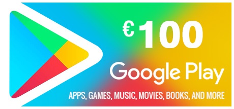 EUROPE Play Buy Gift 100 EUR Google Card Key Code Digital