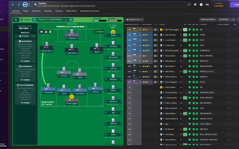 Créez des tactiques de match gagnantes avec le jeu positionnel dans Football  Manager 2024